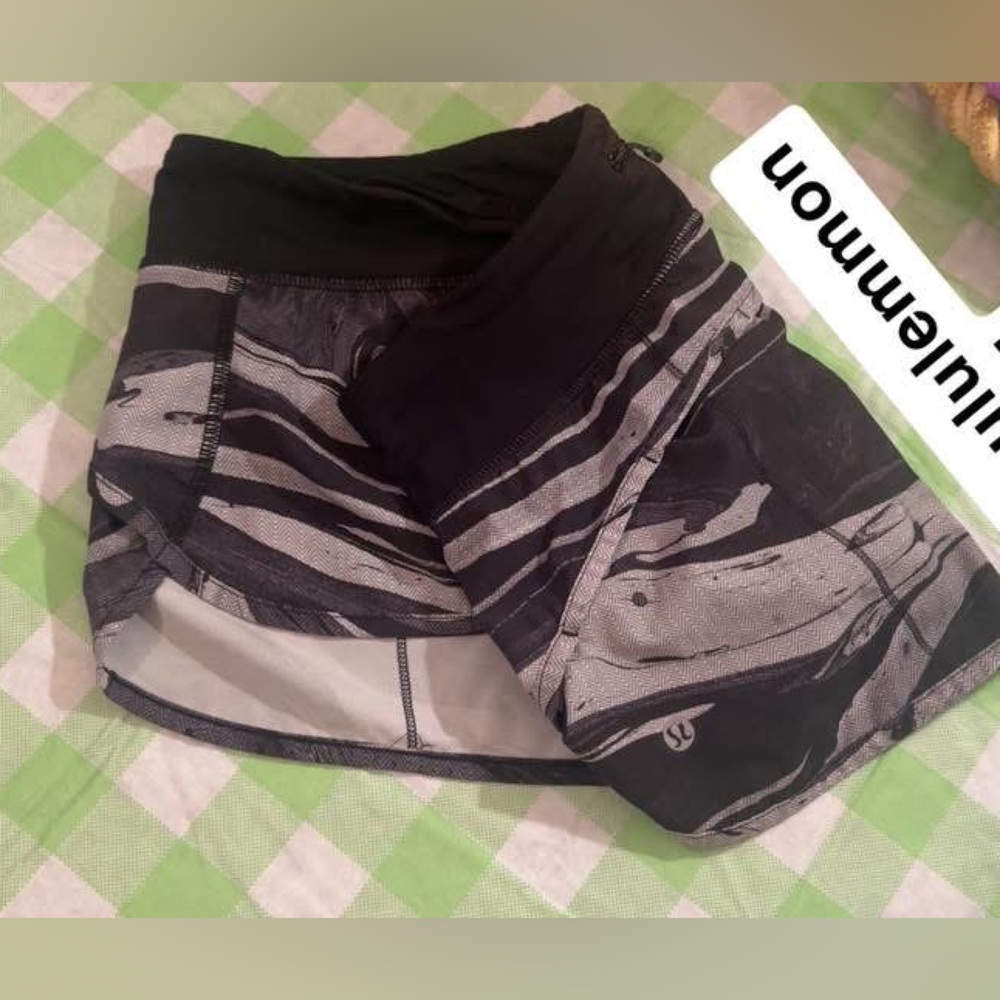 lululemon athletica Black and Gray Athletic Shorts